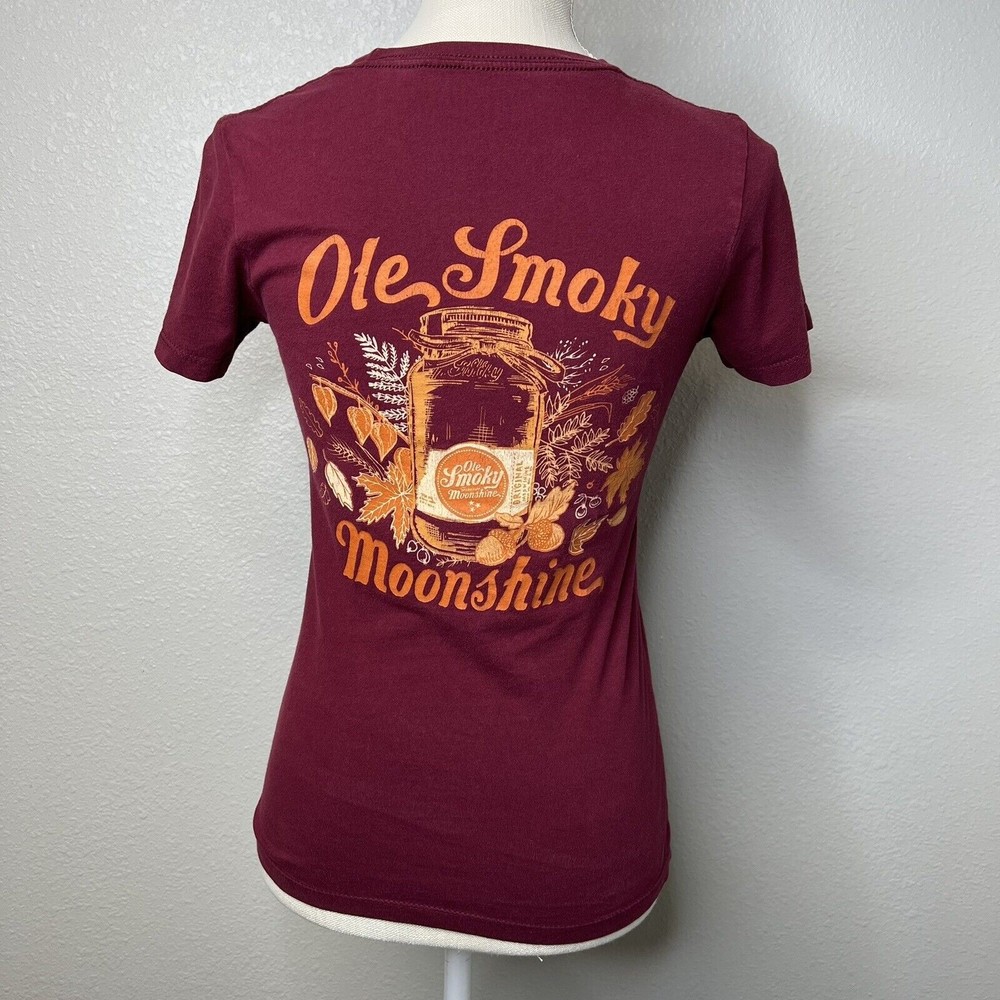 Ole Smoky Tennessee Moonshine Women’s Small Red Shirt Mason Jar